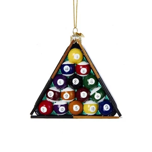 Billardtisch Kugeln Dreieck Gestell Christbaumschmuck Adler Holiday Glas - Bild 1 von 1
