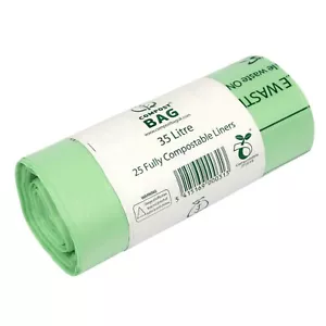 25 x 35/40L Compost Bag Compostable Waste Bin Liners Compostable bags EN13432 - Picture 1 of 5