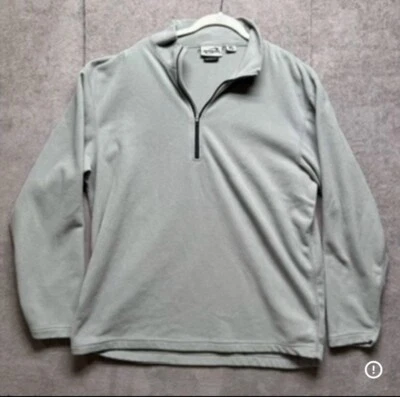 Obermeyer Mens 2XL Fleece Jacket Gray Pullover 1/4 Zip Sweater Apres Ski Layer - Image 1 of 4