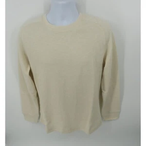Eddie Bauer Men's Cream Double Knit Crew Shirt Large NWT - Picture 1 of 6