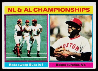 1976 Topps Set-break #461 NL y Al Championships en muy buen estado, (Huck's) Foto 1 de 2