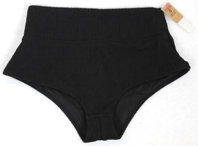 Victoria Secret Traje de Baño Rosa Bikini Parte Inferior Cintura Alta Acanalado Sólido Negro Med Foto 1 de 4