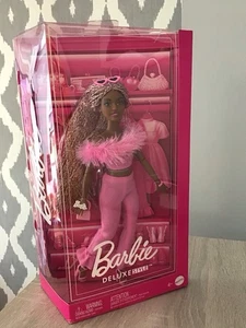 Barbie Deluxe Style Doll #4 in Soft Pink Jumpsuit Barbiecore Outfit Braided Hair - Picture 1 of 4