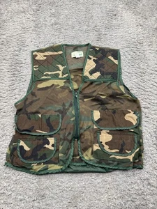 Texsport Vest Men Large Fieldwear Jungle Camo Mesh Shooting Hunting Game Bag 90s - Picture 1 of 10