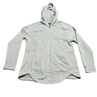Chaqueta con capucha polar Eddie Bauer para mujer XL gris cremallera completa calor Foto 1 de 4