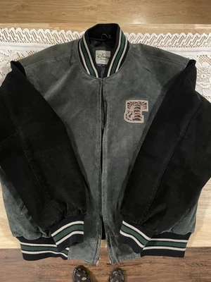 Винтажный Disney средний Тигр один и только замшевая кожа Varsity куртка Bomber 90-х - Изображение 1 из 4