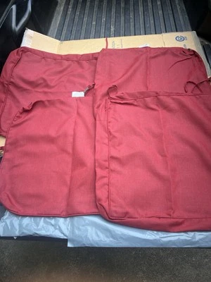 Hampton Bay Chili Cushion Slipcovers Top And Bottom Set Of 2. Measurement In Des - Image 1 of 4