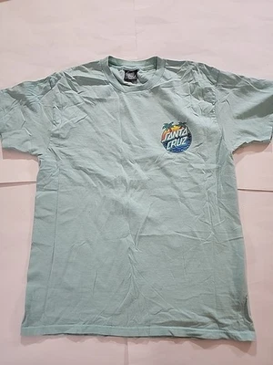 Camiseta Santa Cruz Hombre Manga Corta Azul Claro Con Diseño Flor; Talla Grande Foto 1 de 4