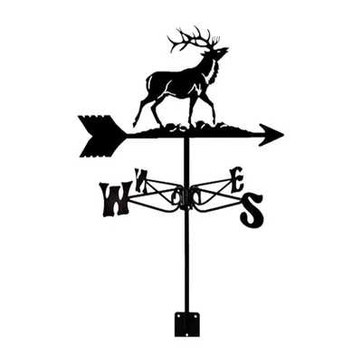 Weather Vane Metal Deer Weathervane Yard Farmhouse Garden Decoration Roof Mount - Image 1 of 4