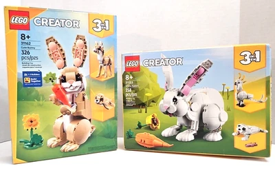 Lego Creator Rabbit Build Kit Lote - 2 Juegos 3 en 1 Nuevos Sellados Conejito de Pascua Foto 1 de 4