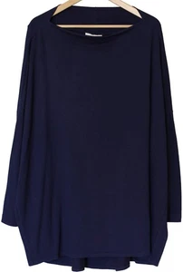 BRYN WALKER Blue DIMITRI TUNIC French Terry OVERSIZE Top SZ M 12 - 14 - Picture 1 of 7