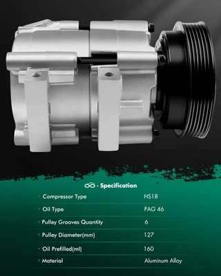 A/C AC Compressor For Hyundai XG350 02-05 For Kia Amanti 2004-2006 3.5L - Image 1 of 4