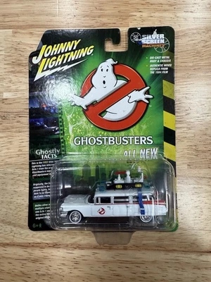 JOHNNY LIGHTNING 2018 GHOSTBUSTERS ECTO-1 1959 CADILLAC SILVER SCREEN MACHINES - Image 1 of 4