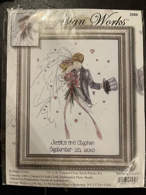 Cross Stitch Kit Design Works Love Couple Wedding Anniversary Record #DW2589 NIP - Image 1 of 2