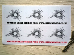 BULLET HOLES FOR WINDSCREEN Scooter Bike Car STICKERS Aston Martin James Bond - Picture 1 of 1
