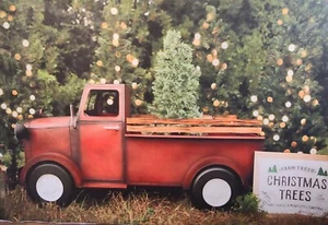Kate Backdrop Photography Background Christmas Tree Farm Red Truck 10' x 10' EUC - Picture 1 of 9