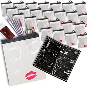 Kit de suivi PMU et microblading 25 applicateurs microbrosses, brosses à lèvres, brosses
