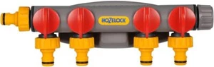 Hozelock 2150A0000 4-Way Tap Connector, Grey, Orange, Red, 15.0 cm*40.0 cm*25.0 - Picture 1 of 3