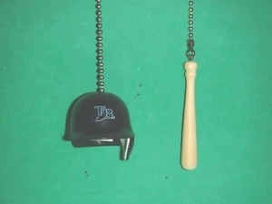 TAMPA BAY RAYS CEILING FAN PULL CHAIN SET  HELMET AND BASEBALL BAT - Picture 1 of 5