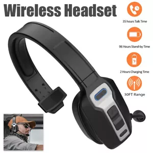 Trucker Bluetooth 5.2 Wireless Headset With Noise Cancelling Mic For Phones PC - Picture 1 of 12