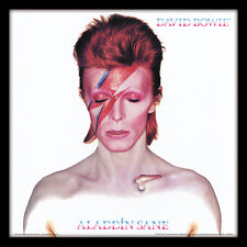 David Bowie Aladdin Sane 12" Album Cover Framed Print Wood Multi-colour 32 X