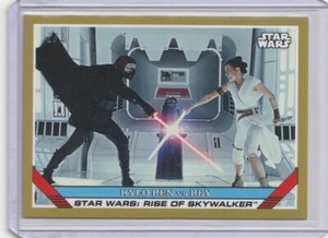 2023 Topps STAR WARS Throwback Thursday 1/1 GOLD PARALLEL CARD Rey KYLO REN tbt