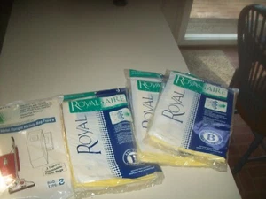 4 Packs of 3 Each Royal Upright B Top Fill Disposable Vacuum Bags New Old Stock - Picture 1 of 7