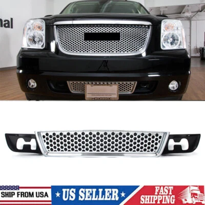 Chrome Mesh Style Front Lower Grille New Fit For GMC Yukon/XL/Denali 2007-2014 - Image 1 of 4