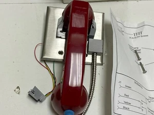 VIKING K-1500-MSR RED EMERGENCY PHONE DOUBLE GANG STAINLESS STEEL PLATE - Picture 1 of 3