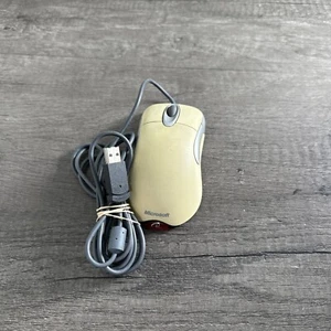 Microsoft IntelliMouse Explorer 3.0 USB PS2 Compatible Vintage Cream/Gray Mouse - Picture 1 of 6