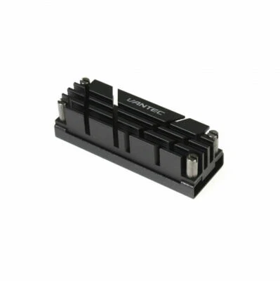 Vantec ICEBERQ M.2 NVMe/SSD Aluminum Alloy Thermal Heatsink, HS-NVME150-BK Black - Image 1 of 2