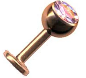 2er SET LABRET PIERCING ROSEGOLD LIPPENSTECKER LIPPE STECKER MADONNA MONROE OHR - Picture 1 of 5