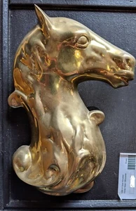 Brass Door Knocker Estate Sized Horse Head R or L Facing – Mayer Mill Brass NEW - Picture 1 of 6