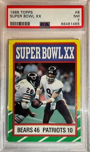 1986 Topps — Super Bowl XX — PSA 7 — NEW PSA SLAB!!! - Picture 1 of 2