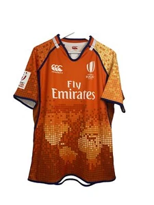 CANTERBURY World Cup RUGBY 2019 Japan Referee Orange Football Jersey Large - Picture 1 of 11
