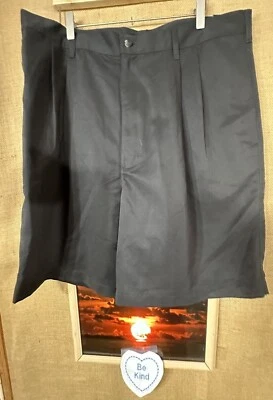 NWT croft & barrow men’s black pleated shorts 38W relaxed zipper Taiwan - Image 1 of 4