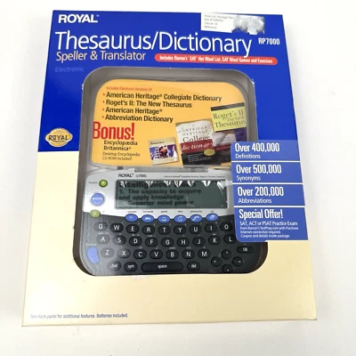 Royal Thesaurus Dictionary Speller & Translator Electronic Handheld RP7000 - Image 1 of 4