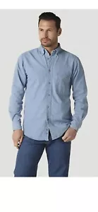 WRANGLER RUGGED WEAR DENIM BASIC SHIRT IN STONEWASH SIZE L     RRP $45.00 - Picture 1 of 11