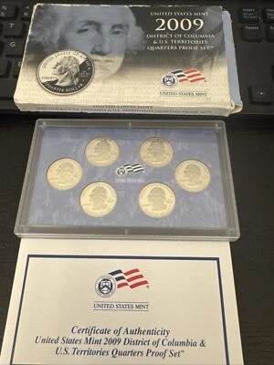 2009 D.C. and U.S. Territory Quarters Clad Proof 6-Coin Set (In Original Box) - Image 1 of 4
