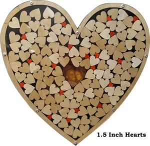 Libro de invitados de boda alternativo con gota de corazón personalizado - Imagen 1 de 11