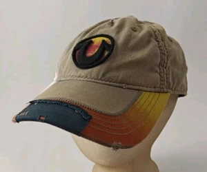 True Religion Heavy Distressed Embroidered Leather Strapback U Hat - Picture 1 of 13