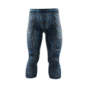 Men's Sports Camouflage Compression Bottoms 3/4 Running Leggings Stretchy - Picture 1 of 20
