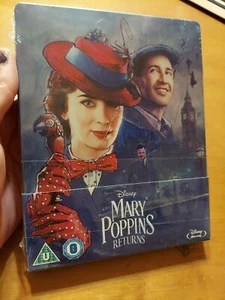 Mary Poppins Returns Blu Ray Movie Film Disney Steelbook NEW FACTORY SEALED READ - Picture 1 of 11