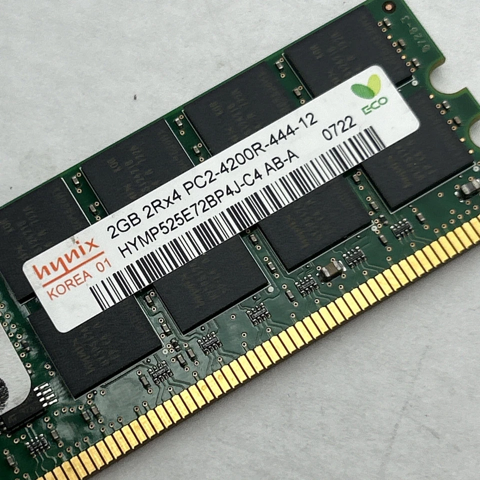 IBM 2GB Fru#15R7170 PC2-4200r PC4200 DDR2 533Mhz 256x72 2Rx4 200pin Server Ram - Image 1 of 4