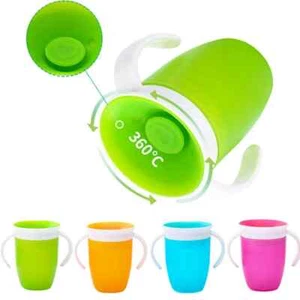 Baby Learning Drinking Cup 360 Degree Non Spill Trainer Water Cup baby 360 cup - Picture 1 of 14