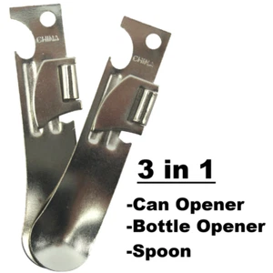 KombatUK 3 in 1 Camping Kochen Blechdose Flaschenöffner & Löffel Werkzeug Doppelpack - Bild 1 von 1