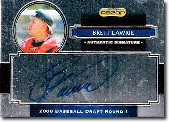 Brett Lawrie 2008 Razor Autógrafo Novato Metal Automático RC Foto 1 de 1