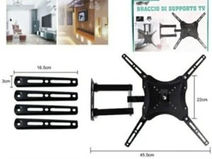 TV SUPPORTO STAFFA BRACCIO TV LCD PLASMA LED DA 14 A 55 POLLICI - Foto 1 di 9