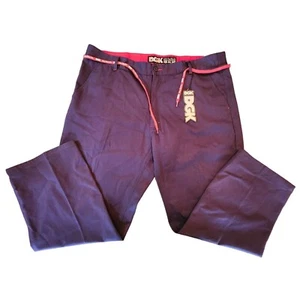 Neu DGK gerade Passform marineblau khaki Chino Skate Hose Herren Größe 44x29 - Bild 1 von 10