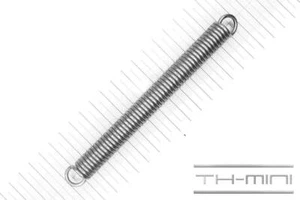 Zug-Feder 2,5mm Haken Öse 15x153mm 27,5kg Spiral Edel-stahl rostfrei Metall - Picture 1 of 1